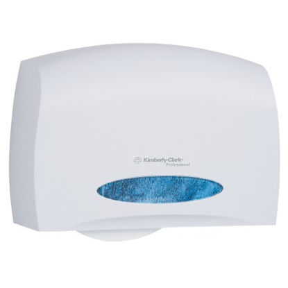 Picture of Toilet Tissue Dispenser K-C PROFESSIONAL White Plastic Manual Pull Jumbo Roll Wall Mount09603