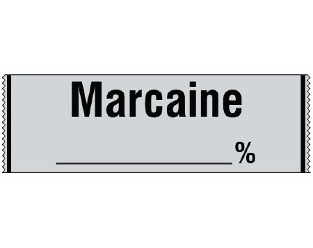 Picture of Drug Label Shamrock Anesthesia Label Marcaine______% Gray 1/2 X 1 InchSA-306