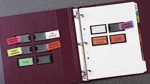 Picture of Pre-Printed Label Advisory Label Red Paper DNR Black Alert Label5203