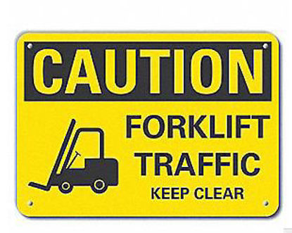 Picture of Wall Sign Caution LYLE CAUTION Forklift Trucks Operating Beyond This Point459Y55