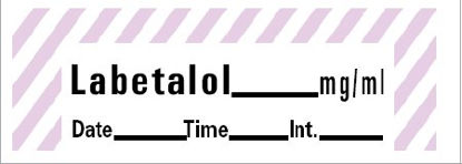 Picture of Drug Label Barkley® Anesthesia Label Labetalol mg/mL Date_Time_Int Violet / White 1/2 X 1-1/2 InchLANS-117