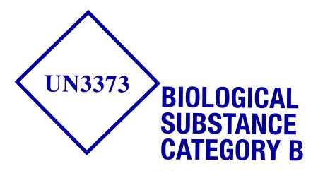 Picture of Pre-Printed Label Warning Label White UN3373 Biological Substance Category B Labels Black Shipping Lab/Specimen 4 X 8 Inch54782