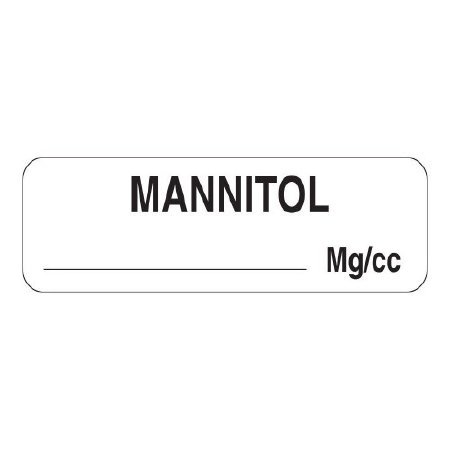 Picture of Drug Label PDC® Anesthesia Label Mannitol_mg/mL White 3/8 X 1-1/4 Inch59706654