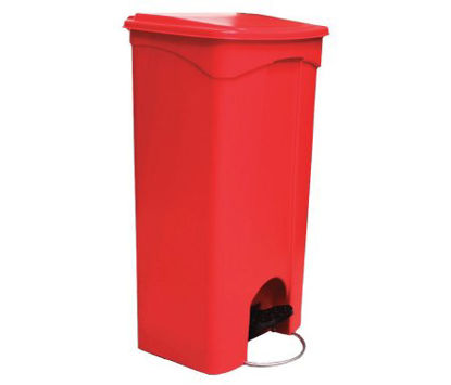Picture of Trash Can Tough Guy 23 gal. Rectangular Red Plastic Step On6GAK2