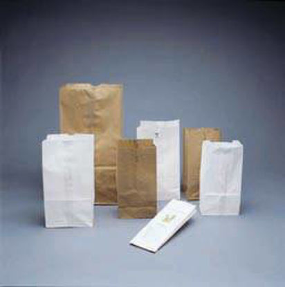 Picture of Pharmacy Bag RD Plastics 3-1/4 X 5 X 9-1/2 Inch Brown Open EndedG306