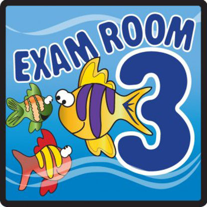 Picture of Door Sign Room Sign Clinton™ Exam Room 3EXO-3
