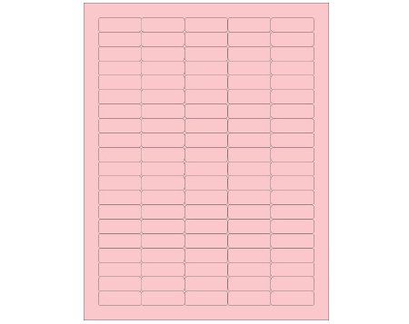 Picture of Blank Label Shamrock Printer Label Pink Laser Piggyback 1/2 X 1-1/2 InchLASER-104-7