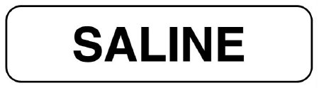 Picture of Drug Label UAL™ Anesthesia Label Saline White 5/16 x 1-1/4 InchULAM089