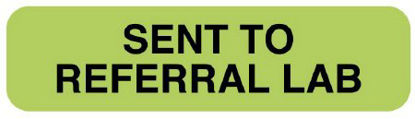 Picture of Pre-Printed Label UAL™ Laboratory Use Light Green EDP Paper SENT TO REFERRAL LAB Patient Information 5/16 X 1-1/4 InchULMI103