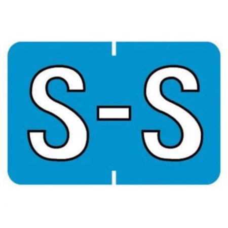 Picture of Pre-Printed Label Barkley® Chart Tab Blue Laminated S S White Alpha Series 7 X 1-1/2 Inch901-34137