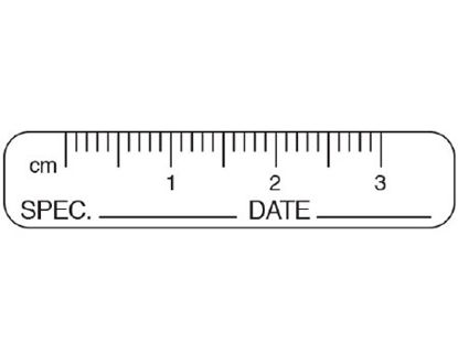 Picture of Pre-Printed Label Shamrock Laboratory Use White Superstick ID ____Date______ Black Lab / Specimen 3/8 X 1-3/4 InchSMS-34