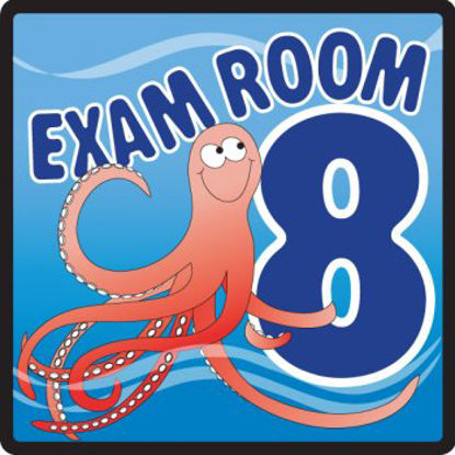 Picture of Door Sign Room Sign Clinton™ Exam Room 8EXO-8