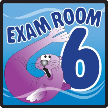 Picture of Door Sign Room Sign Clinton™ Exam Room 6EXO-6