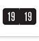Picture of Pre-Printed Label Chart Tab Black 2019 Numeric 3/4 Inch94619