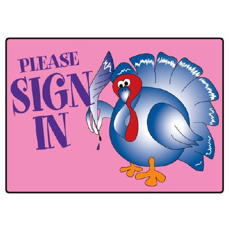 Picture of Wall Sign Instructional Sign Clinton™ Please Sign InEX24