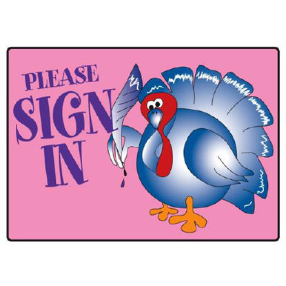 Picture of Wall Sign Instructional Sign Clinton™ Please Sign InEX24