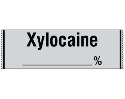 Picture of Drug Label Shamrock Anesthesia Label XYLOCAINE / _____ % Gray 1/2 X 1 InchSA-303
