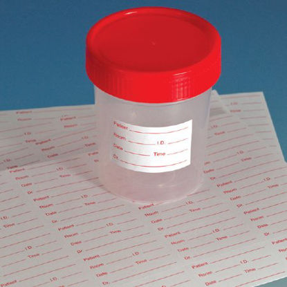 Picture of Pre-Printed Label Laboratory Use White Paper Pre-Printed Temp Black Lab / Specimen112192