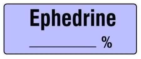 Picture of Drug Label Anesthesia Label Ephedrine 50 mg/mL LavenderSA-SPECIAL