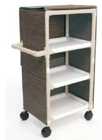 Picture of Linen Cart with Cover 3 Shelves PVC 3-1/2 Inch Castors5912-DR