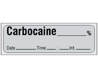 Picture of Drug Label Shamrock Anesthesia Label Carbocaine____% Gray 1/2 X 1 InchSA-56-DTI-PRE