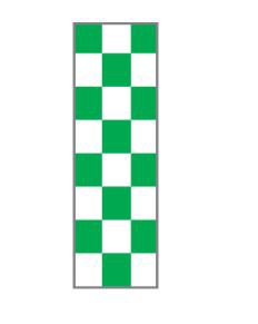 Picture of Pre-Printed Label Key Surgical® Multipurpose Label Green / White Tape Checkerboard Patterned 1/4 InchT-220-0103