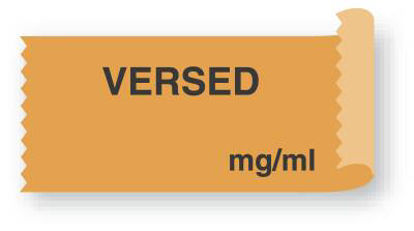 Picture of Drug Label UAL™ Anesthesia Label Tape Versed mg/mL Orange 1/2 X 1 InchULTA013