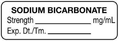 Picture of Drug Label UAL™ Anesthesia Label Sodium Bicarbonate_mg/mL Exp_Time_Int_ White 1/2 X 1-1/2 InchULAM610
