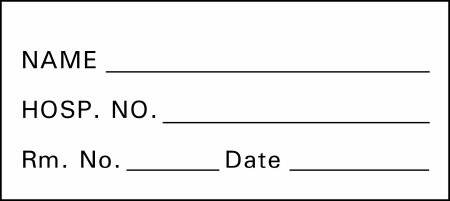 Picture of Pre-Printed / Write On Label Timemed Communication Fill In White Paper Name_Hosp NO_ Rm_Date_ Black Patient Information 1 X 500 InchSP-2
