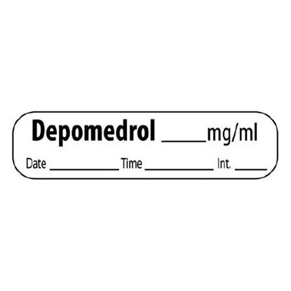 Picture of Drug Label MedVision® Anesthesia Label Depomedrol_mg/mL Date_Time_Int White 3/8 X 1-7/16 InchMV02SW8777
