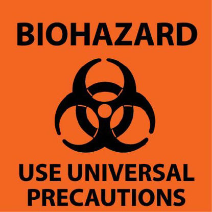 Picture of Door Sign Caution Biohazard Use Universal Precautions18999761