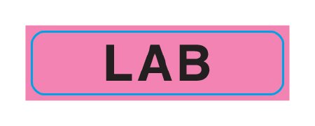 Picture of Pre-Printed Label Advisory Label Flourescent Pink Matte Coldstick MMS Black 5/16 X 1-1/4 InchUL361530V