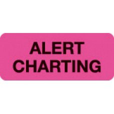 Picture of Pre-Printed Label Allergy Alert Pink Paper ALERT CHARTING Black Alert Label 15/16 X 2-1/4 Inch50771