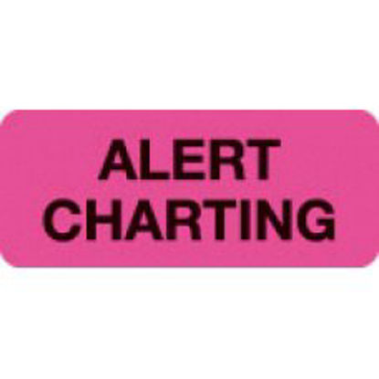 Picture of Pre-Printed Label Allergy Alert Pink Paper ALERT CHARTING Black Alert Label 15/16 X 2-1/4 Inch50771