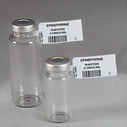 Picture of Drug Label Indeed Anesthesia Label Epinephrine Injection White 3/4 X 1-7/16 Inch6028