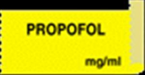 Picture of Drug Label UAL™ Anesthesia Label Propofol mg/mL Yellow 1/2 X 1 InchULTA010