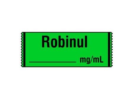 Picture of Drug Label Shamrock Anesthesia Label ROBINUL / _____ mg / mL Green 1/2 X 1 InchSA-312
