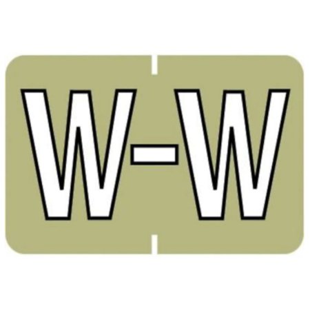 Picture of Pre-Printed Label Barkley® Chart Tab Green Laminated W W White Alpha Series 26 X 1-1/2 Inch901-34141