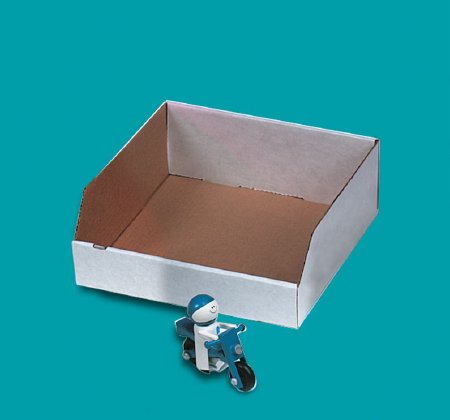 Picture of Shelf Caddy Health Care Logistics® Brown / White Corrugated Cardboard 4-1/2 X 12 X 12 Inch7475