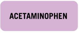 Picture of Drug Label UAL™ Anesthesia Label Acetaminophen Lavender 7/8 X 2-1/4 InchULIV722