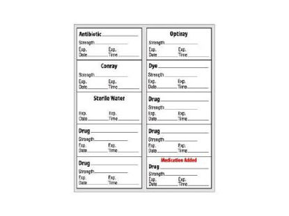 Picture of Drug Label Shamrock Anesthesia Label Antibiotic _____ / Strength _____ / Exp. Date _____ Exp. Time _____ / Conray / Strength _____ / Exp. Date _____ Exp. Time _____ … White 3/4 x 1-1/2 InchSOR-2