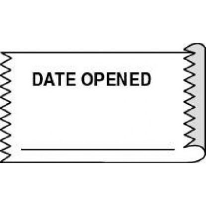 Picture of Pre-Printed / Write On Label Communication Fill In White DATE OPENED Quality Control Label 1/2 X 1-1/2 InchCAWHP09