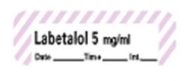 Picture of Drug Label PDC® Anesthesia Label Labetalol 5mg/mL Violet / White 1/2 X 1-1/2 InchLANS-117D5