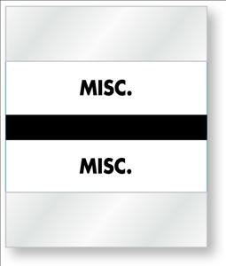 Picture of Pre-Printed Label Chart Tab White Fluorescent Paper Misc Black Alert Label 1-1/2 X 1-1/4 InchULCD20