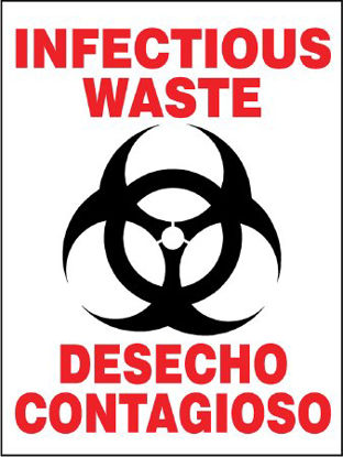 Picture of Door / Wall Sign Caution Infectious Waste815-99810318