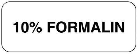 Picture of Drug Label Identi-Hide™ Anesthesia Label 10% Formalin White 3/4 X 2 InchULLR202