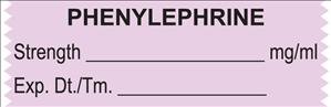Picture of Drug Label UAL™ Anesthesia Label Phenylephrine Strength_mcg/mL Exp Dt Tm_ Violet 1/2 X 1-1/2 InchULTA150