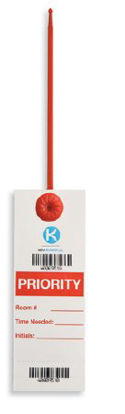 Picture of Name Tag SMART WMD TAGS™ Barcoded w / Marker White / Red 2 X 5-1/2 Inch Durable 50 per CaseST-0304