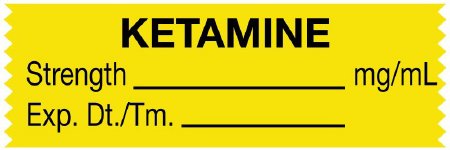 Picture of Drug Label UAL™ Anesthesia Label Normal Saline Strength Exp Dt Tm White 1/2 X 1-1/2 InchULTJ03
