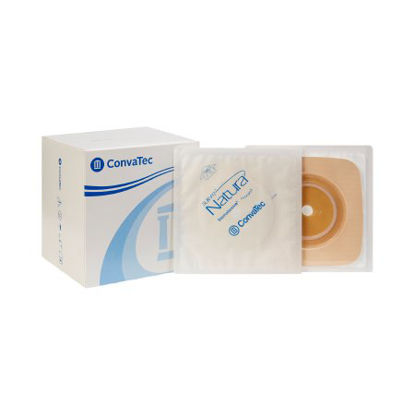 Picture of Ostomy Barrier Sur-Fit Natura® Trim to Fit, Standard Wear Stomahesive® Tan Tape 57 mm Flange Sur-Fit® Natura® System Hydrocolloid 1-3/8 to 1-3/4 Inch Opening 5 X 5 Inch125265